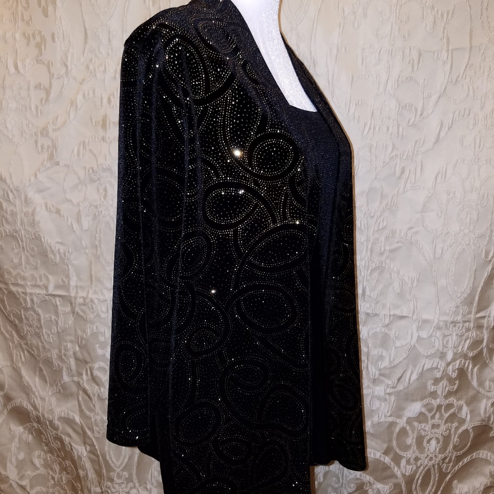 Notations Dressy Black Velvet Top